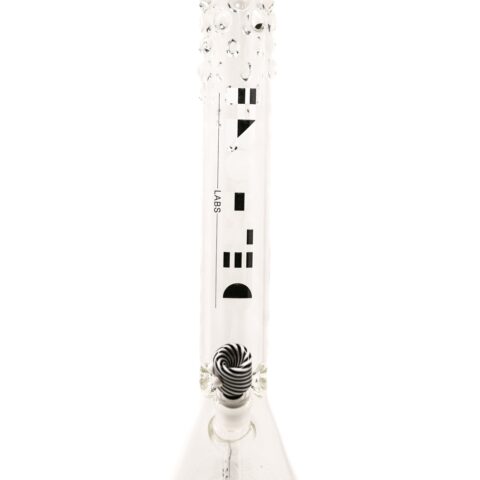 "18in Beaker St black Logo Frosted Labs"
