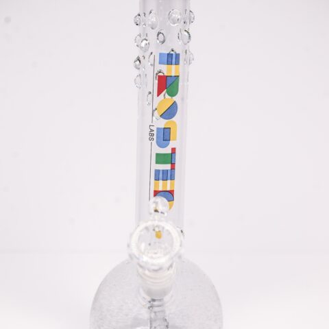 Bubble Brain 10in multi Color Logo Frosted Labs bubble bottom Bong