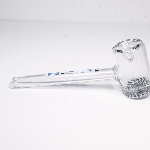 The Frosted Hammer Head Blue Logo Frosted Labs hammer pipe
