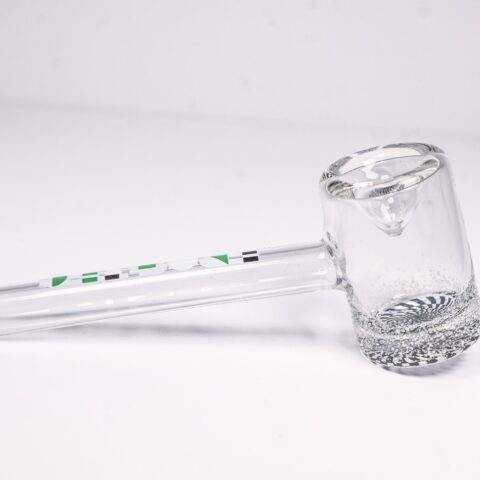 The Frosted Hammer Head Green Logo Frosted Labs hammer pipe